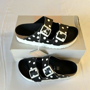 Papillio Arizona PAP Platform Black White Dots Narrow US 7 Sw